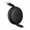 Baseus Free2Pull Mini Καλώδιο USB-C σε USB-C, 60 W, 1 m, (μαύρο)