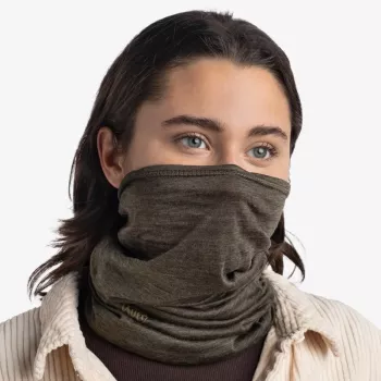 Buff 113010.843.10.00 Merino Lightweight πολυλειτουργικό περιλαίμιο για ενήλικες, μαλλί merino, Solid Bark