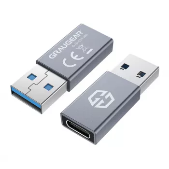 Adapter GRAUGEAR G-AD-CTA-10G USB-A σε USB-C ασημί
