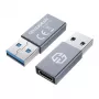 Adapter GRAUGEAR G-AD-CTA-10G USB-A σε USB-C ασημί
