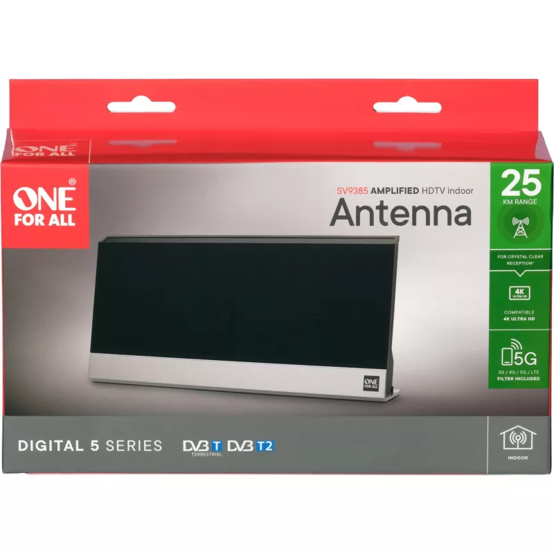 Εσωτερική κεραία One For All SV 9385 DVB-T DVB-T2 μαύρο