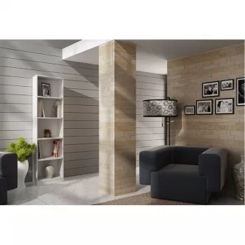 Topeshop R40 BIEL βιβλιοθήκη γραφείου, λευκή