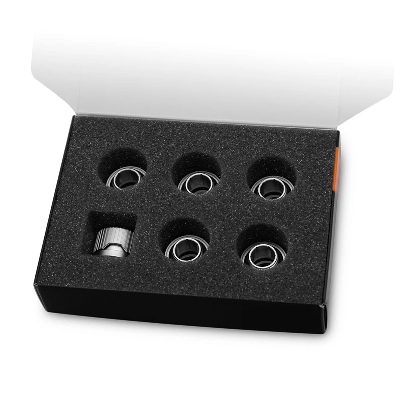 EK Water Blocks EK-Quantum Torque HDC 12 Fitting, Συσκευασία 6 τεμ., Σατινέ Τιτάνιο