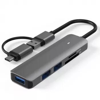 Αντάπτορας USB 3.0 - 3 x USB 3.0, SD, TF