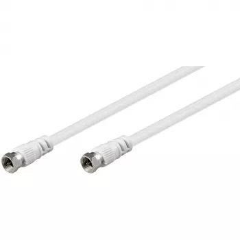 Wentronic Goobay καλώδιο σύνδεσης SAT, λευκό, 5 m – βύσμα F σε βύσμα F (11725)