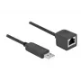 Σειριακό καλώδιο σύνδεσης DeLOCK 64163 USB 2.0 Type-A σε RS-232 RJ45 50 cm μαύρο