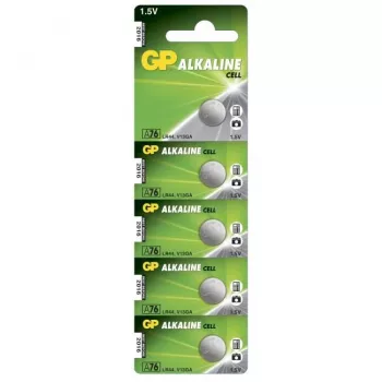 Μπαταρία GP Alkaline Κουμπί 5 τεμ. Συσκευασία Blister V13GA / L1154 (050.76AC5)