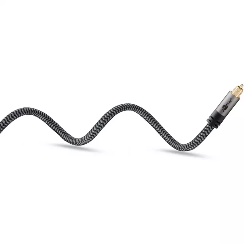 Καλώδιο Plus Toslink (μαύρο/ασημί, 5 μέτρα)