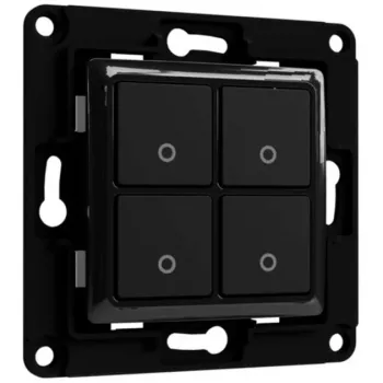 Light Switch Shelly Switch 4 Πλαστικό Μαύρο