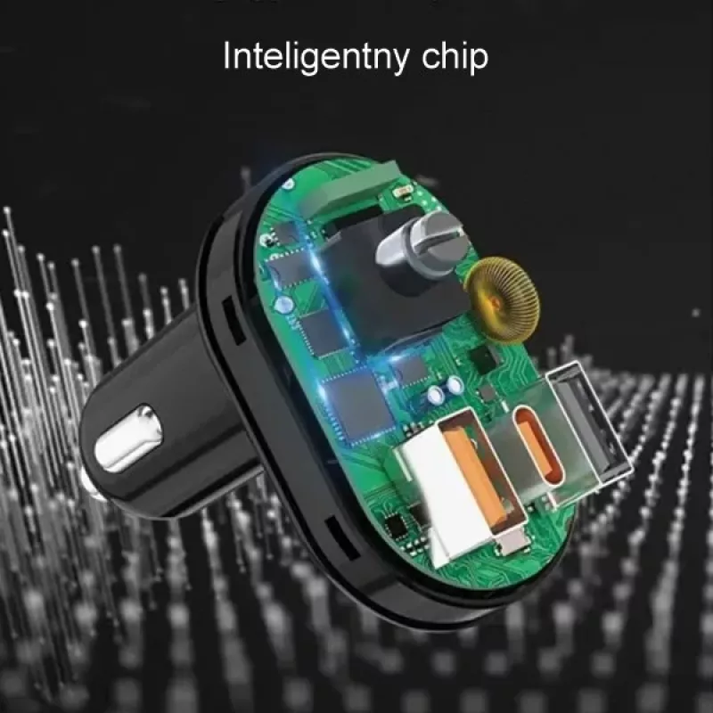Ακουστικά hands-free Awei C-843 Bluetooth 5.0 με πομπό FM, θύρες USB και USB-C