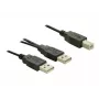 Καλώδιο USB DeLOCK USB-B/USB-A 1 m μαύρο