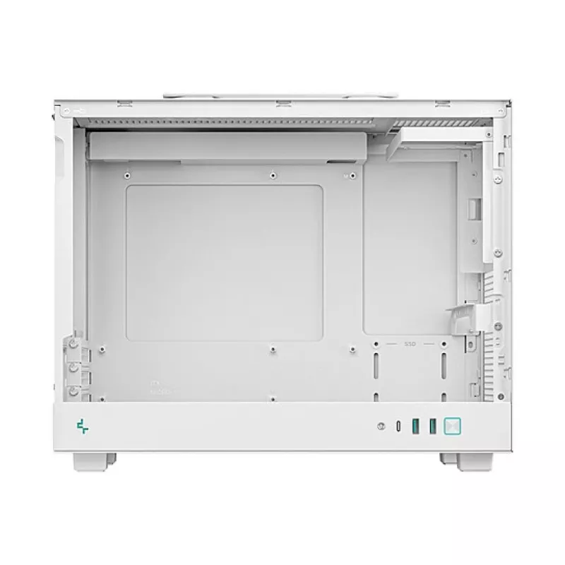 Κουτί υπολογιστή DeepCool CH160 PLUS WH Small Form Factor λευκό, microATX, tempered glass, USB-C