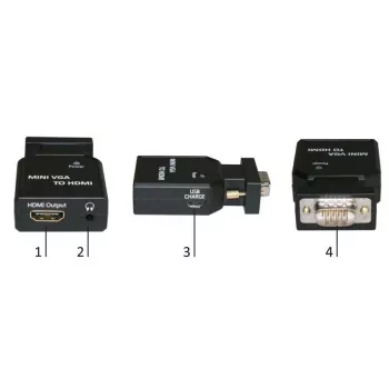 Microconnect MC-CONMVGAHM Μετατροπέας σήματος βίντεο