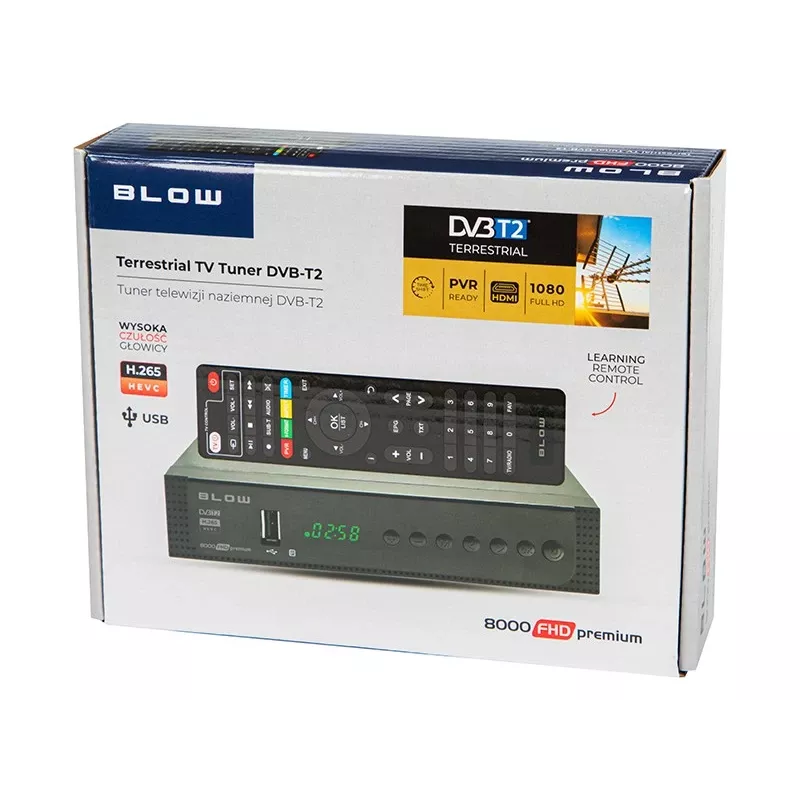 77-039# Δέκτης Tuner Dvb-t2 Blow 8000fhd Premium