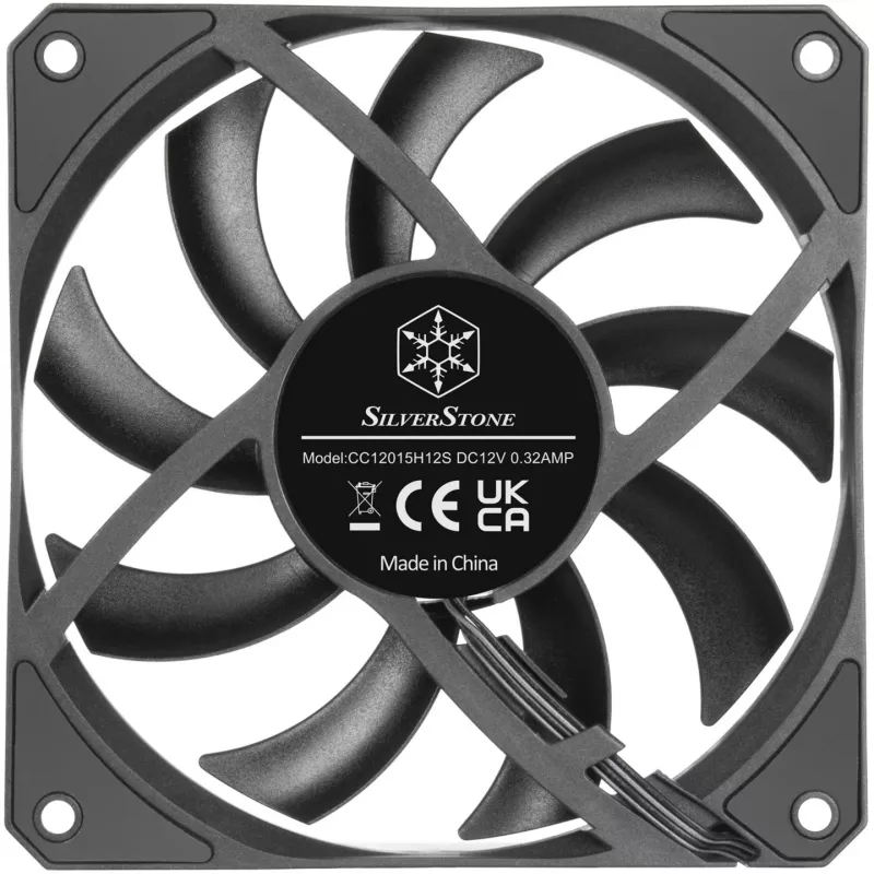 Ανεμιστήρας κουτιού SILVERSTONE SST-AS120B 120mm μαύρο διαφανές, 3-Pin