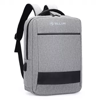 Σακίδιο laptop Tellur Nomad 15.6 ίντσες, γκρι – επενδεδυμένη θήκη laptop, τσέπες οργάνωσης