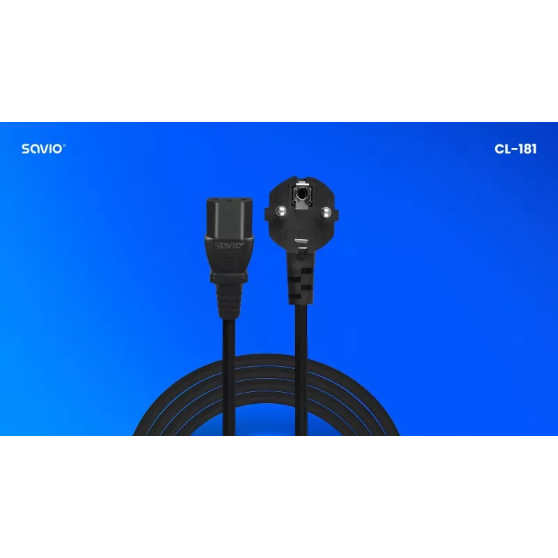 SAVIO CL-181 Καλώδιο τροφοδοσίας CEE 7/7 (E/F) – IEC C13 5m