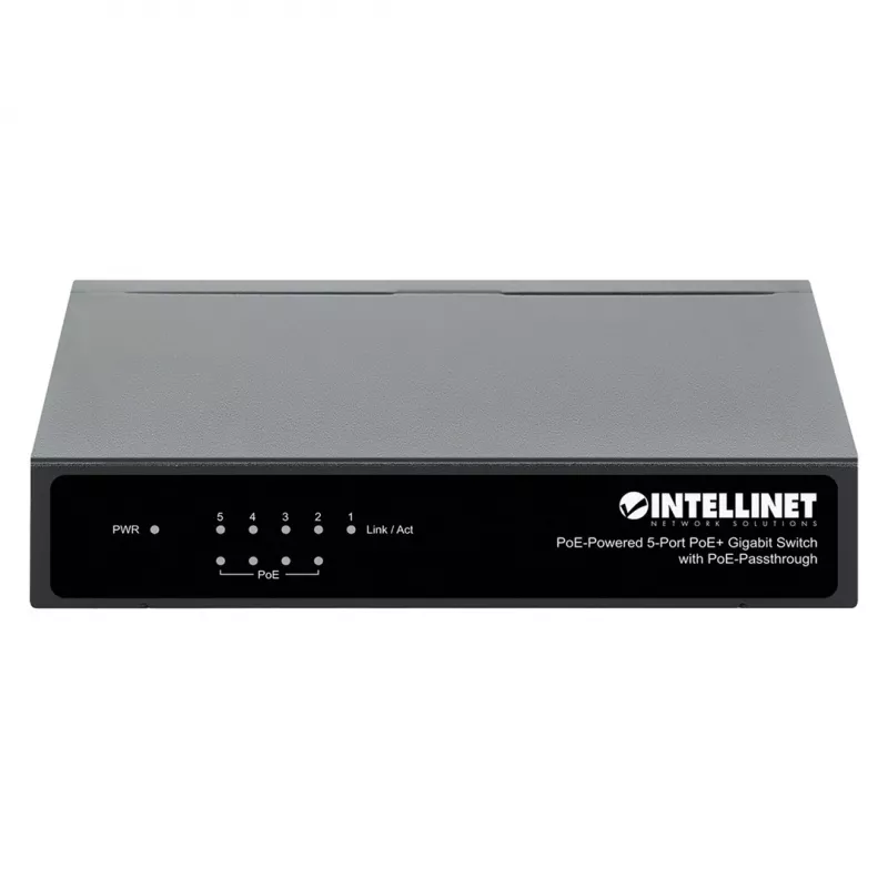 Gigabit 5xPoE Passthrough Switch, τροφοδοτούμενο μέσω PoE ή AC, 68W