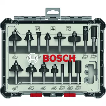 Bosch 2 607 017 472 Σετ φρέζας, 15 τεμ., στέλεχος 8 mm