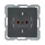 Πρίζα Type F Berker 47436086 — 16 A, 250 V, ανθρακί, θήκη θερμοσκληρυνόμενου πλαστικού