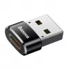 Baseus βύσμα USB σε υποδοχή Type-C αντάπτορας μετατροπέας μαύρο