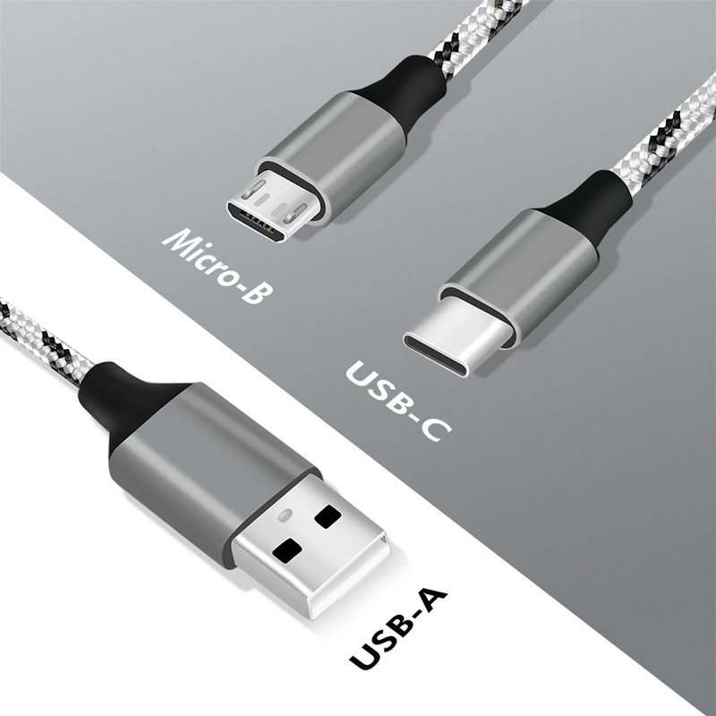 Καλώδιο LogiLink CU0202 USB 2.0 1,2 m USB A USB C/Micro-USB A γκρι