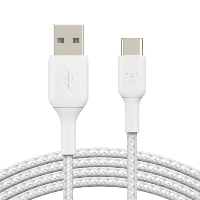 Καλώδιο USB Belkin CAB002BT1MWH 1 m USB A σε USB C Λευκό