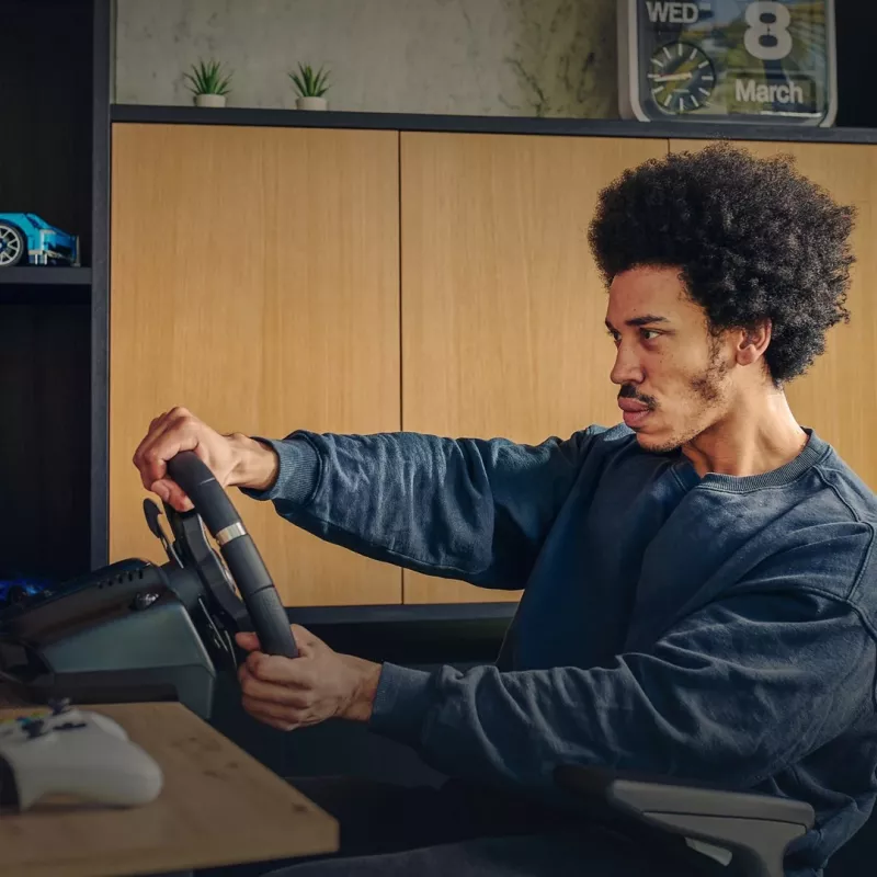 Logitech G920 Driving Force τιμόνι αγώνων με πετάλια για Xbox One και PC, USB, μαύρο (941-000123)