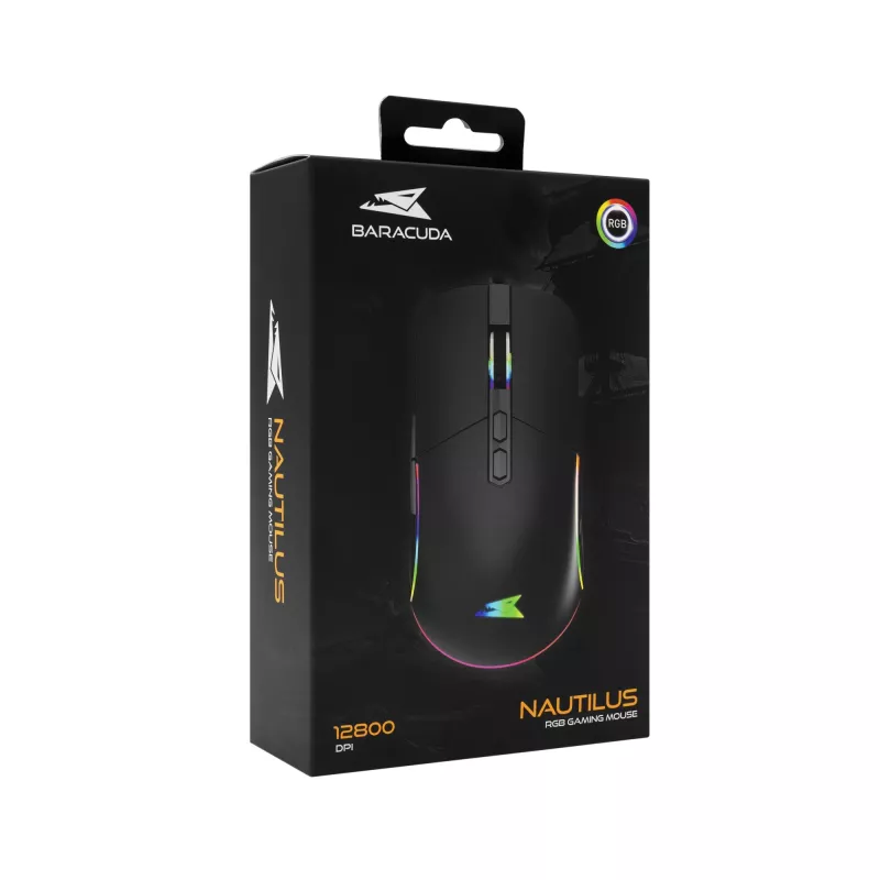 Ποντίκι Baracuda BGM-011 Nautilus Μαύρο RGB USB
