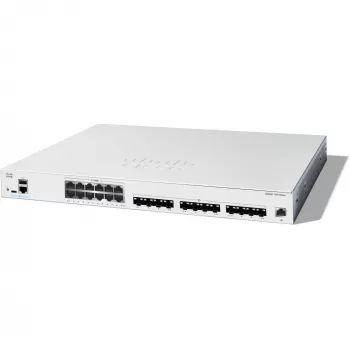 Cisco Catalyst C1300-24XTS διαχειρίσιμος διακόπτης L2/L3, 24 θύρες (12x 10GE RJ-45 + 12x 10GE SFP+), 480 Gbit/s, κονσόλα RJ-45/USB-C, πίνακας MAC 16.000, τοποθέτηση σε rack