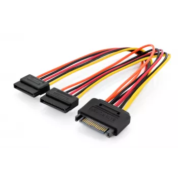 Assmann Καλώδιο προσαρμογέα SATA Y 15-pin SATA σε 2x 15-pin SATA ST/BU/BU 0,3m Καλώδιο προσαρμογέα SATA Y, 0,3m - 15-pin SATA σε 2x 15-pin SATA, ST/BU/BU - Siche