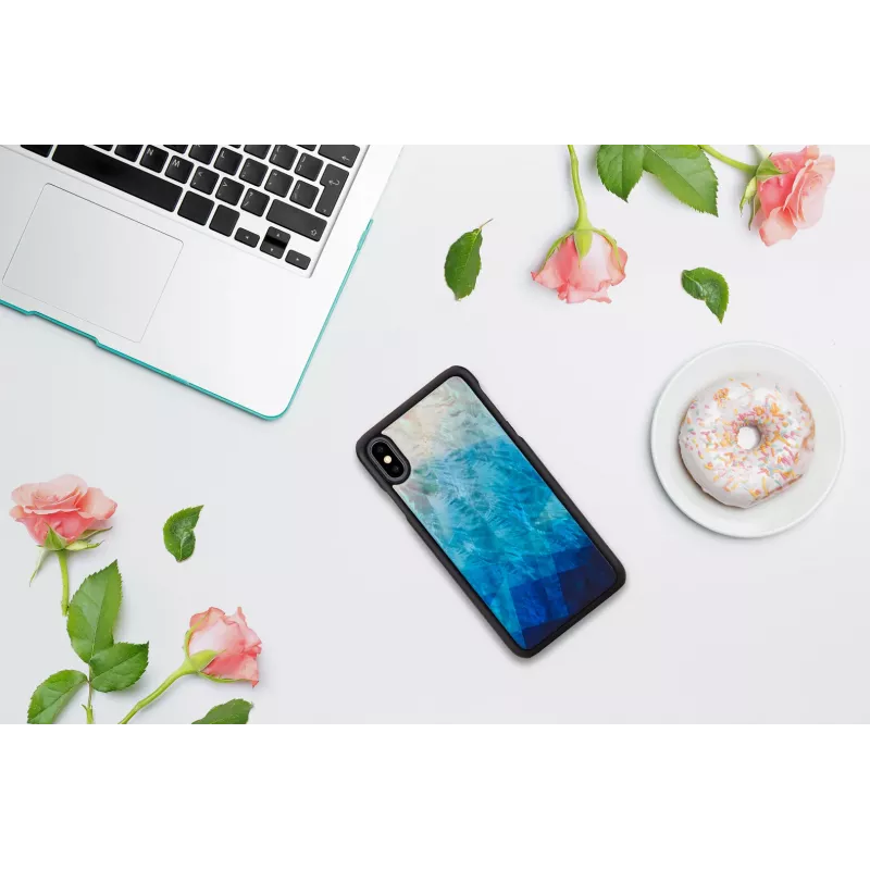 Θήκη κινητού iKins για iPhone XS Max — μπλε λίμνη μαύρο φινίρισμα