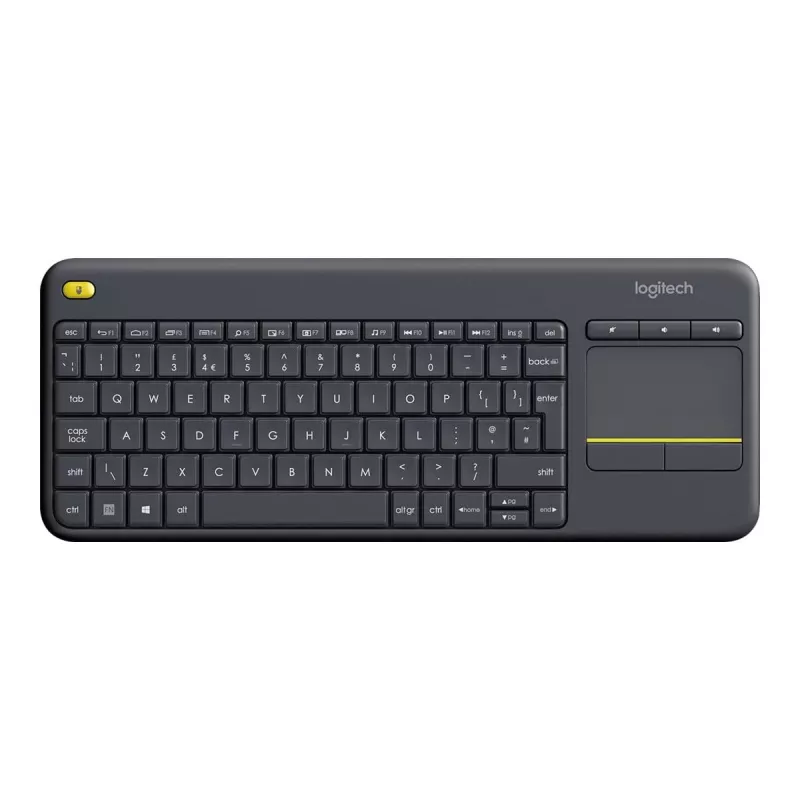 Logitech Wireless Touch Keyboard K400 Plus Mini QWERTZ μαύρο