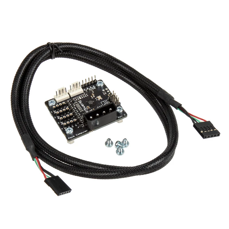 Ελεγκτής φωτισμού LED Aqua-Computer farbwerk USB – 12 V, 2,5 A, μαύρο