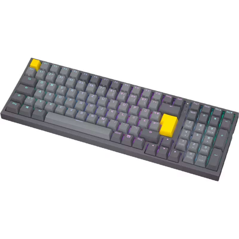 Celeris 1800, Πληκτρολόγιο gaming Γκρι, DE-Layout, ENDORFY Gelb by Gateron
