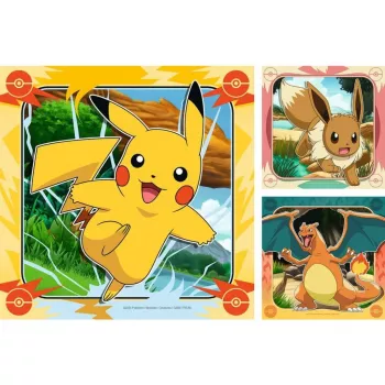 Παζλ Ravensburger Pikachu, Glurak και Evoli — 147 τεμάχια, από 5 ετών, 210 × ? mm