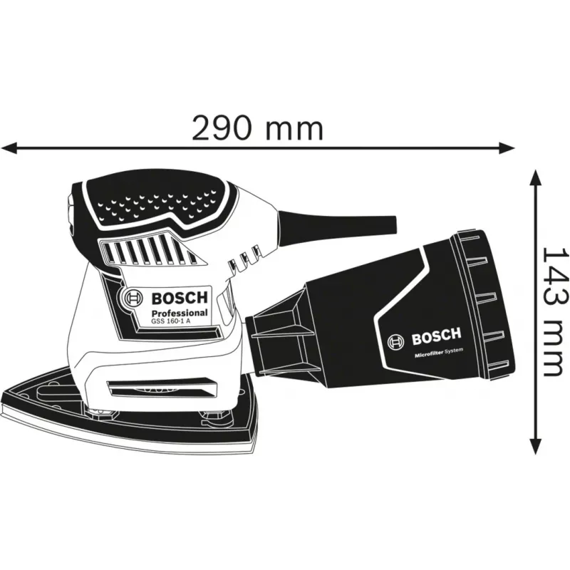 Bosch GSS 160 Multi Πολυλειαντήρας 24000 RPM Πολύχρωμο