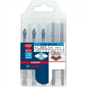 Bosch EXPERT HEX-9 HardCeramic σετ τρυπανιών 5 τεμ.