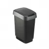 Rotho Twist περιστρεφόμενος κάδος απορριμμάτων 25 l, ασημί