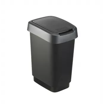 Rotho Twist περιστρεφόμενος κάδος απορριμμάτων 25 l, ασημί