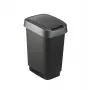 Rotho Twist περιστρεφόμενος κάδος απορριμμάτων 25 l, ασημί