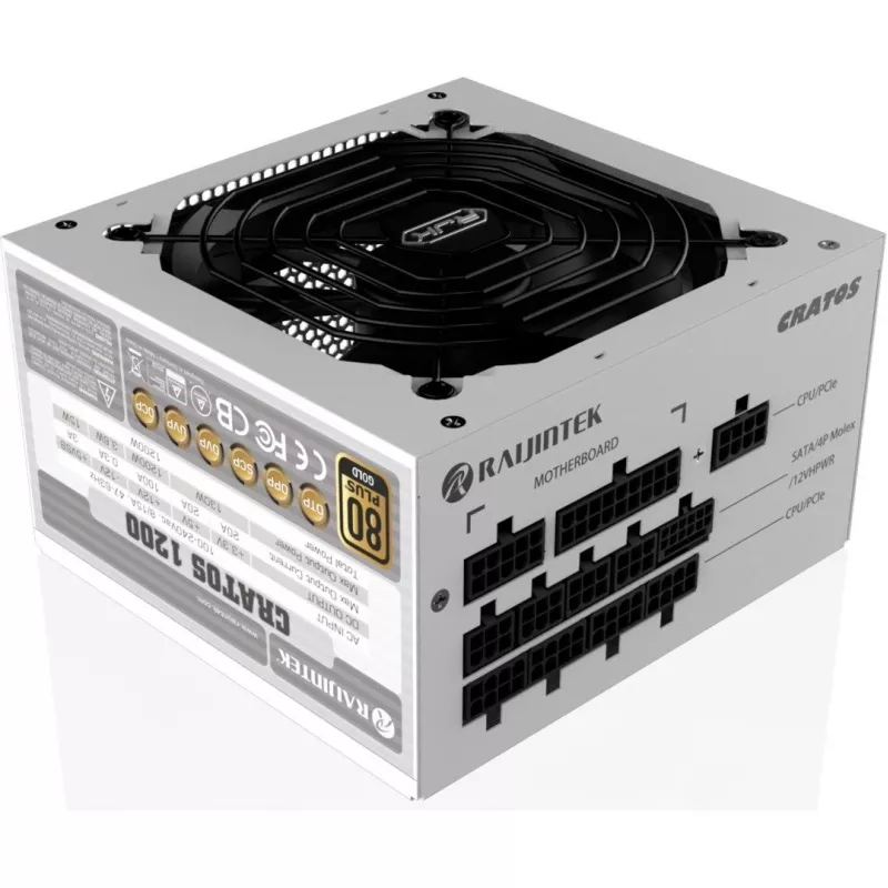 CRATOS 1000 Λευκό, Τροφοδοτικό PC λευκό, cable management, 1000 Watt