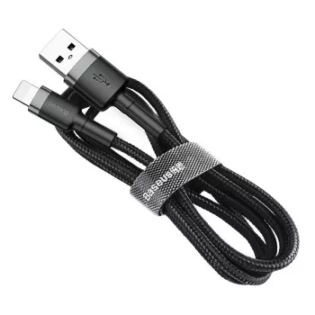 Baseus Cafule καλώδιο USB Lightning 2A 3m (μαύρο+γκρι)