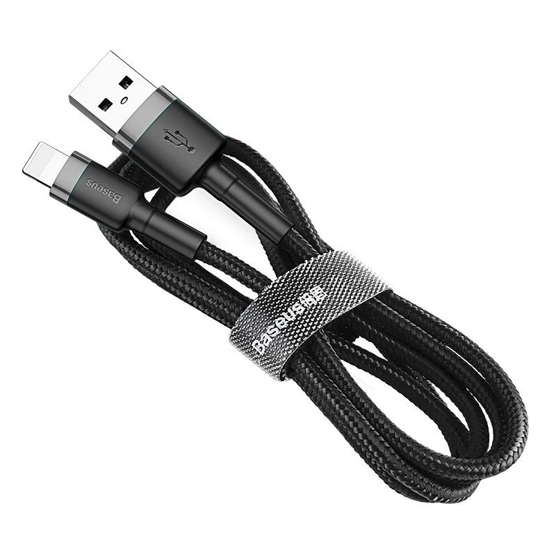 Baseus Cafule καλώδιο USB Lightning 2A 3m (μαύρο+γκρι)