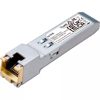 TP-Link 10G BASE-T RJ45 SFP+ Module, χαλκός, 10300 Mbit/s, RJ-45, 100 m, 10 Gigabit Ethernet, IEEE 802.3, IEEE 802.3ab, IEEE 802.3an, IEEE 802.3bz