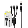 Καλώδιο USB Baseus CASS030101 1,2 m USB-A/USB-C USB-C/Micro-USB-B/Lightning Μαύρο