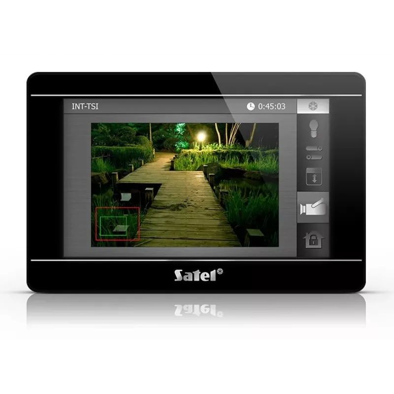 Επιτοίχιος πίνακας αφής SATEL INT-TSI-B 7 ιντσών LCD για συστήματα ασφαλείας