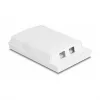 Πρίζα οπτικών ινών DeLOCK 2 x SC Simplex LC Duplex λευκό