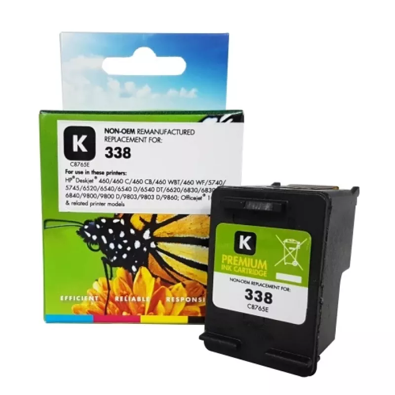Static Control Συμβατό Hewlett-Packard 338 (C8765EE) Μαύρο, 450 σελίδες