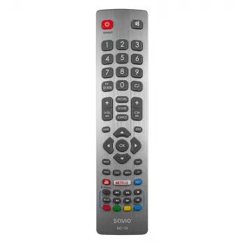 Τηλεχειριστήριο universal SAVIO RC-19 για Sharp, 47 κουμπιά, γκρι, εμβέλεια 10 m, πλαστικό περίβλημα